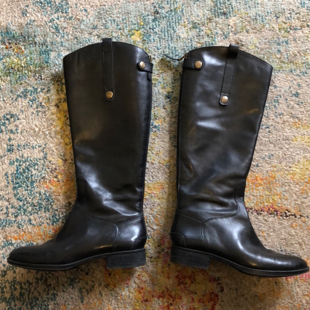 Sam Edelman Penny Boot black leather boots size:8